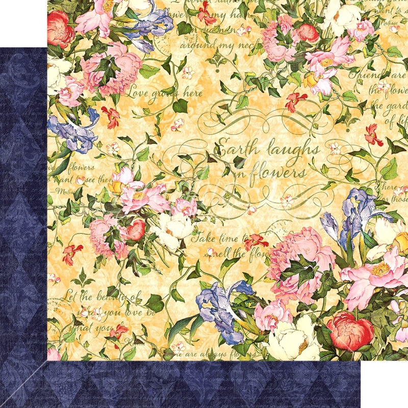 Graphic 45 - Floral Shoppe - Sunlit Medley 12"x12" Paper (x10 Sheets)