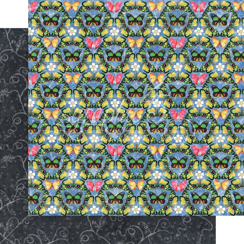 Graphic 45 - Flutter - Iridescent 12"x12" Papers (x5 Sheets)