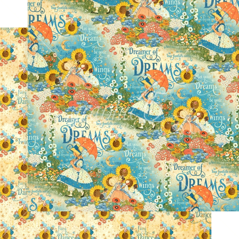 Graphic 45 - Dreamland - Enchanted Garden 12"x12" Paper (x5 Sheets)