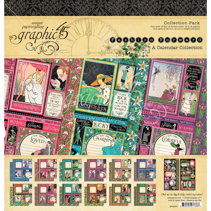 Graphic 45 - Fashion Forward 12"x12" Collection Pack