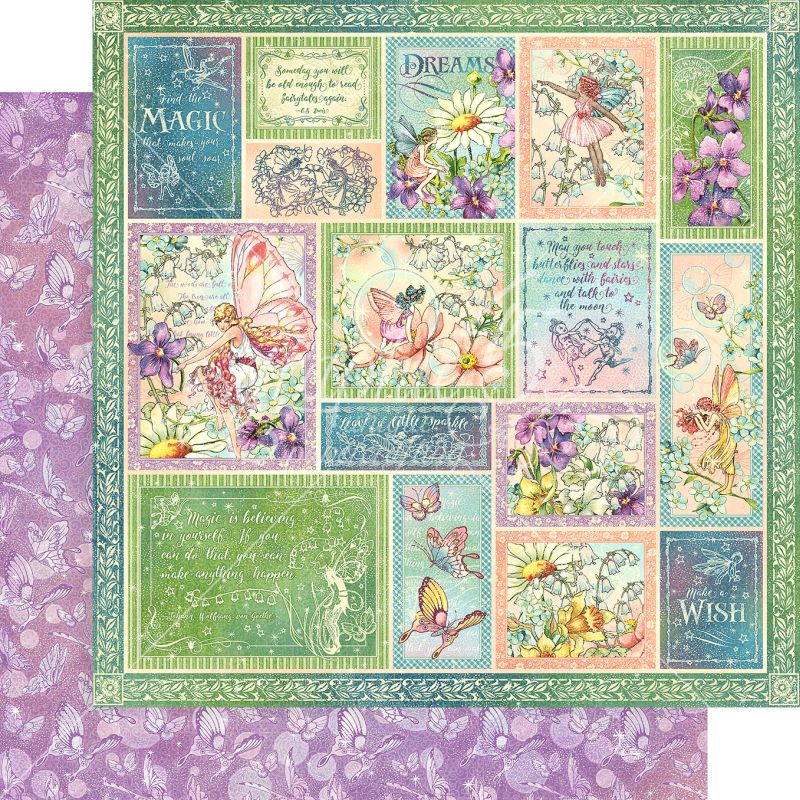 Butterfly Whimsy 12x12 Paper Sold in Packs of 5 Sheets