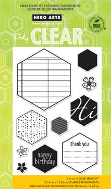 Cl: Clear Hexagons 4X6 - Clea