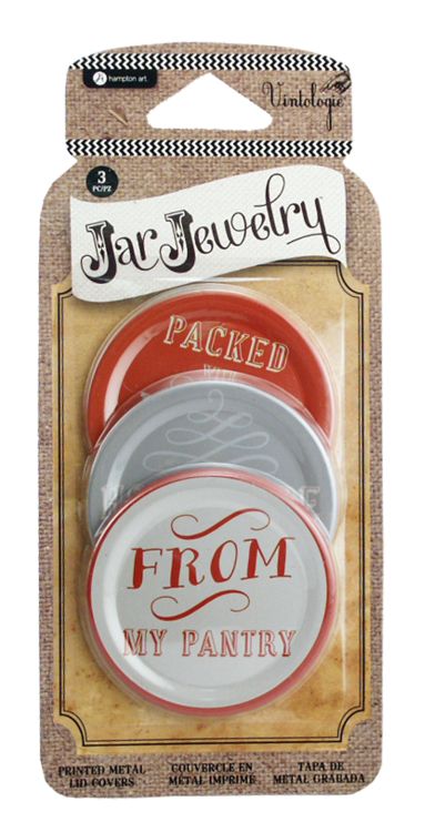 Hampton Art - Gift Word Print Metal Lid Cover (3Pk)