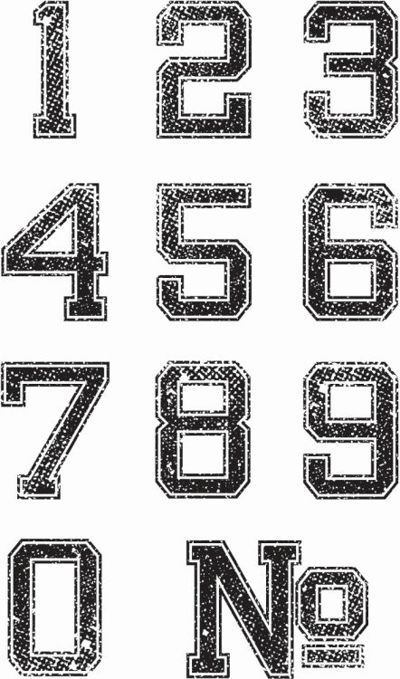 Stamp 7G Varsity Numbers