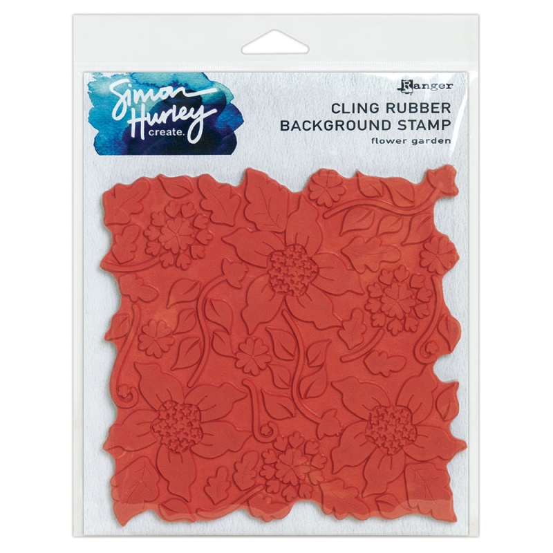 Simon Hurley - Flower Garden stamp (6"x6")