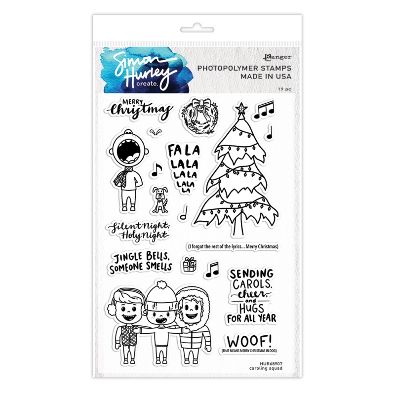 Simon Hurley - Carolling Squad clear stamp set