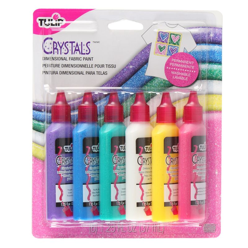Tulip Crystal Fabric Paint - 6 pack
