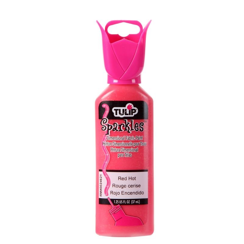 Tulip Sparkles Red Hot Dimensional Fabric Paint 1.25oz 