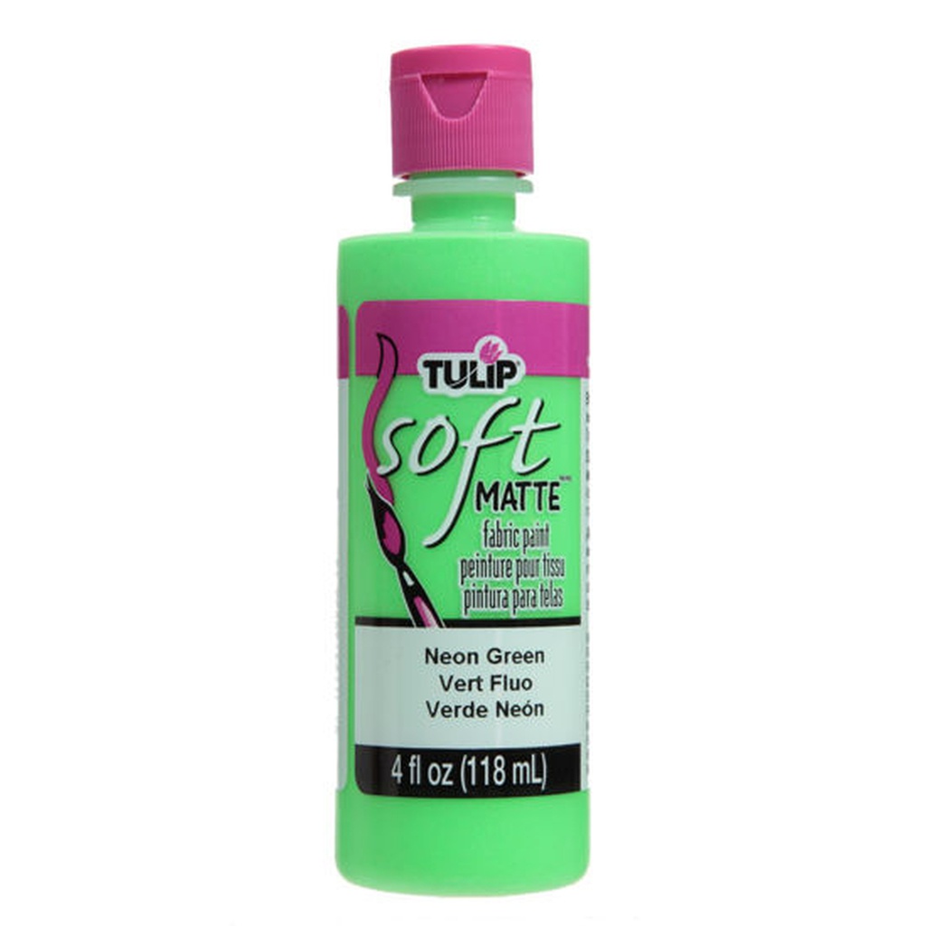 Tulip Neon Tropical Green Soft Matte Fabric Paint  4oz