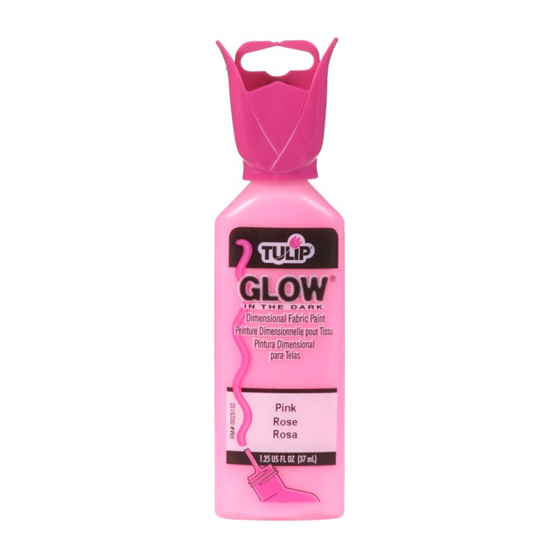 Tulip Glow-In-The-Dark Pink Dimensional Fabric Paint 1.25oz