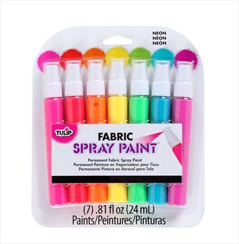 Tulip Neon Mini Spray Fabric Paint 7 pack
