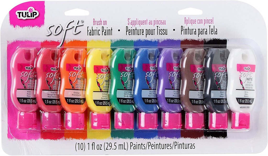 Tulip Rainbow Soft Fabric Paint 1oz - 10 pack