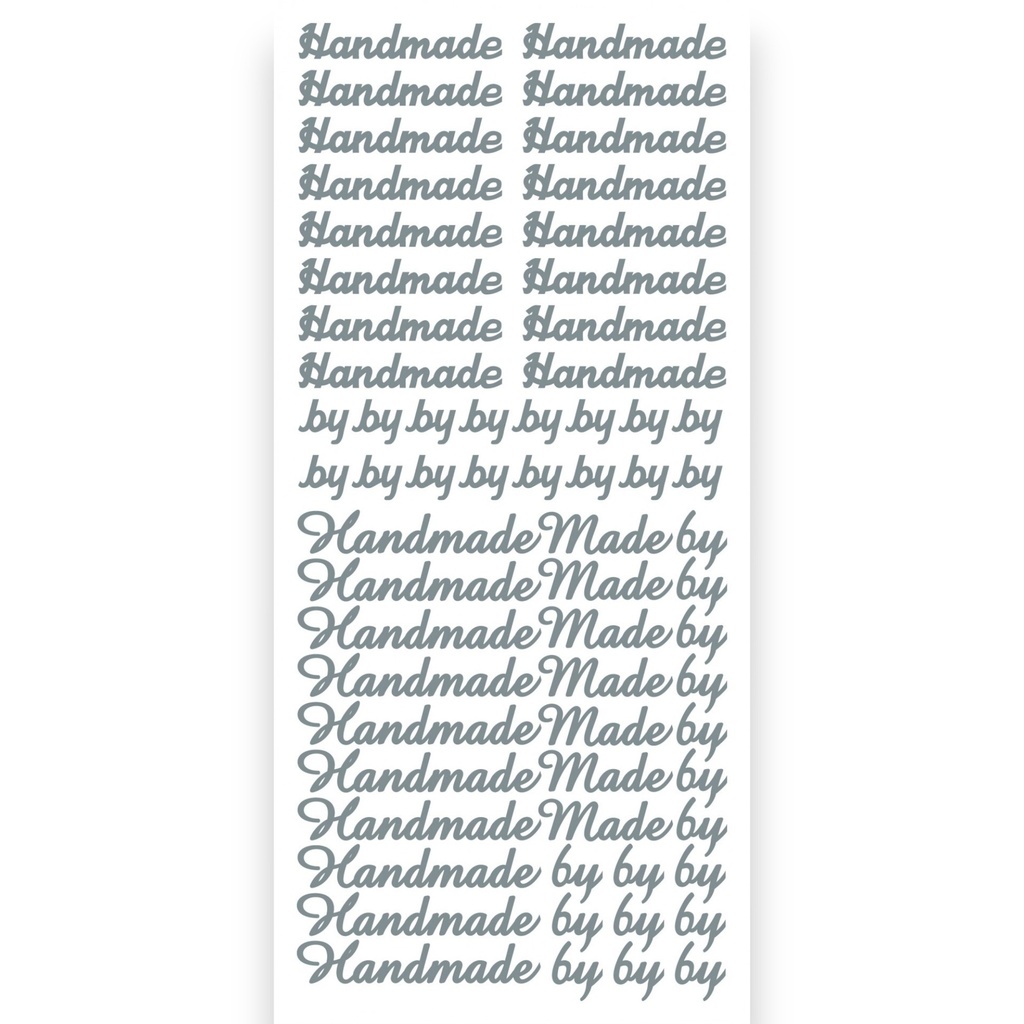 Handmade By Peel Offs (Silver x 10)