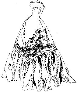 Joanna Sheen Flowers Evening Dress - Traditional Wood Mounted Stamp