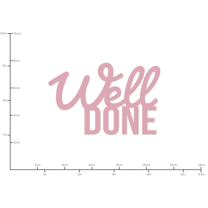 Decorative Die Words Well Done
