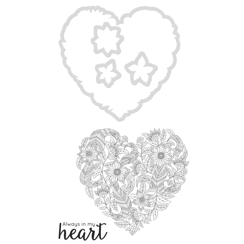 Decorative Die & Stamp Heart