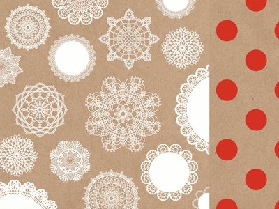 12x12 Scrapbook Paper Doilies Sold in Packs of 10 Sheets