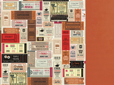 12x12 Scrapbook Paper-Applause Sold in Packs of 10 Sheets