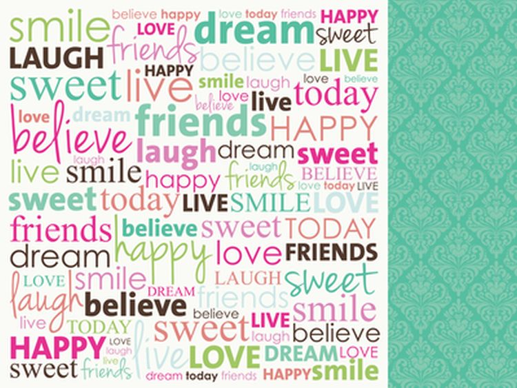 12x12 Scrapbook Paper-Bestie Sold in Packs of 10 Sheets