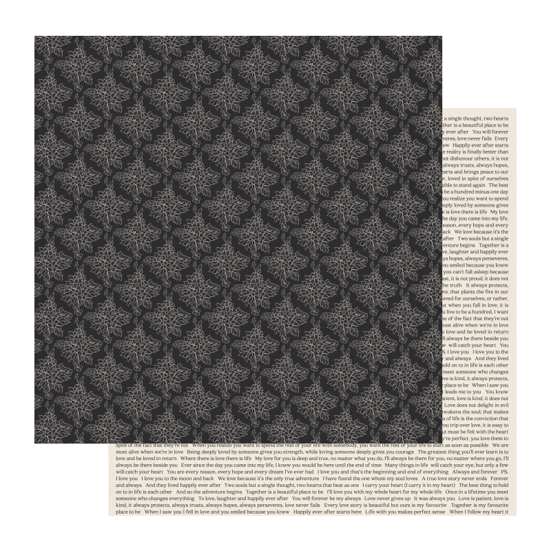 12"x12" Scrapbook Paper-Commitment Sold in Packs of 10 Sheets