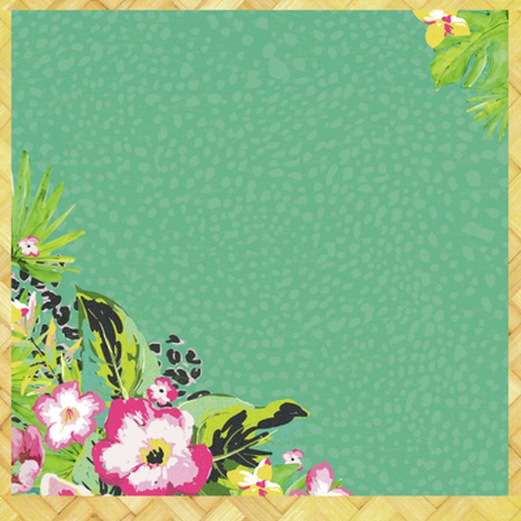 12x12 Specialty Paper-Tropical Sold in Packs of 10 Sheets