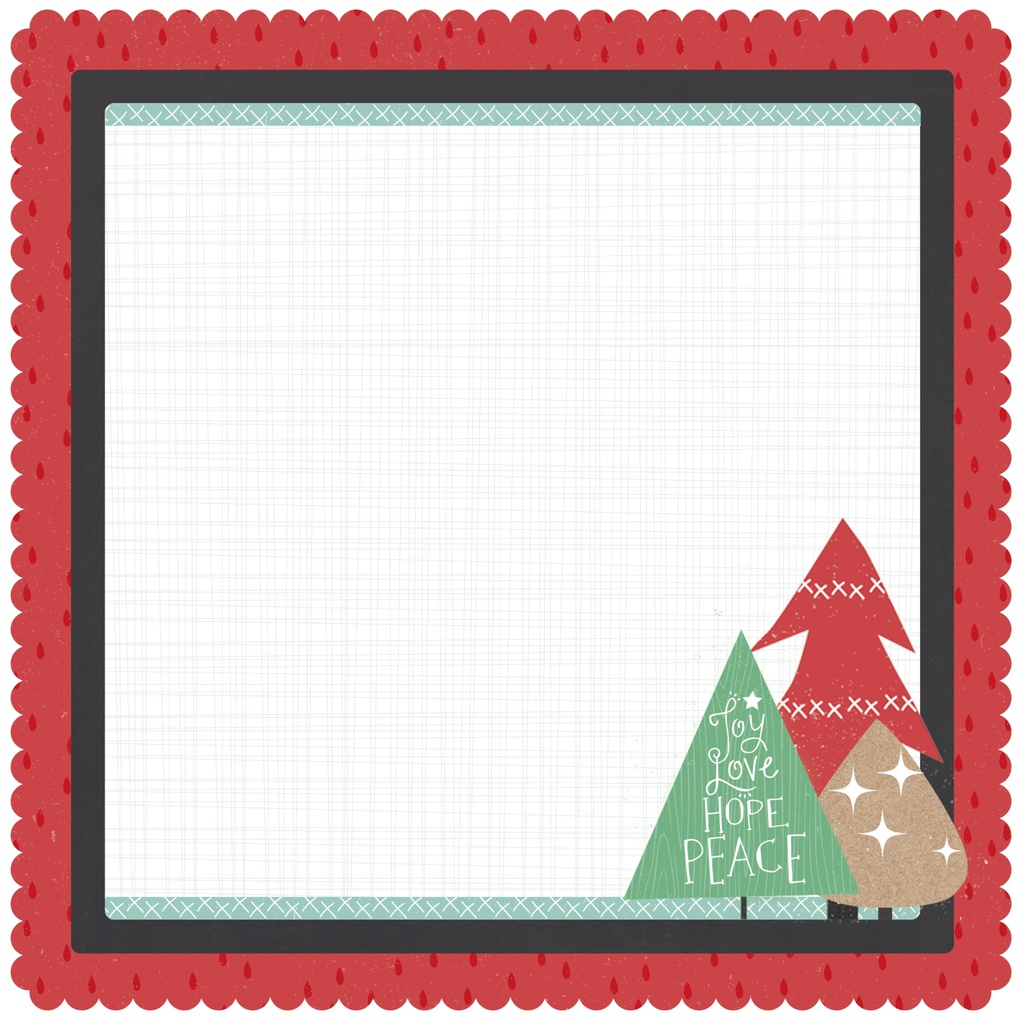 Holly Jolly 12x12 Scrapbook Paper Sold in Packs of 10's