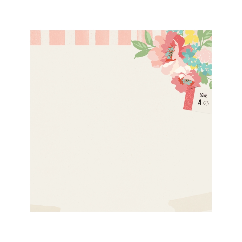 12x12 Gloss Floral Ticket Sold in Packs of 10 Sheets