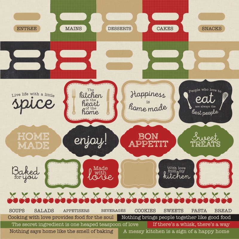 Bon Appetit Sticker Sheet
