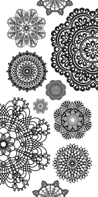 Clear Stickers Doilies
