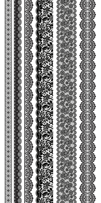 Clear Stickers Lacey Borders