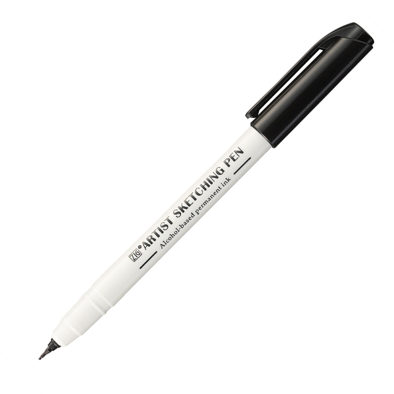 Zig Artist Sketching Pen x1 Black Sold in Singles