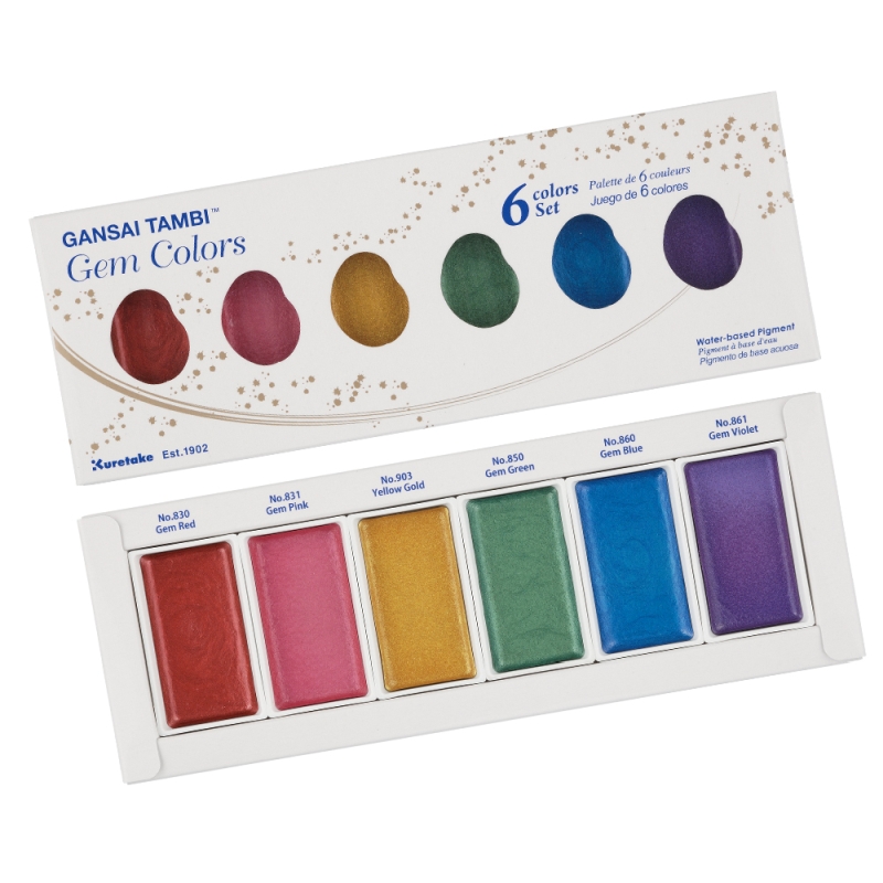 Gansai Tambi Gem Colours x6 Set6 Colour Set - Gem
