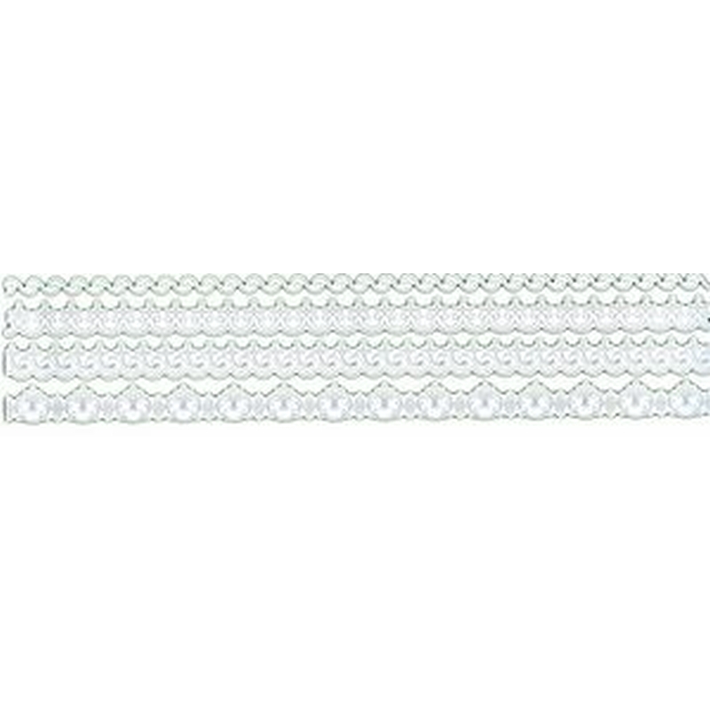 Silver Fanciful Adhesive Borde