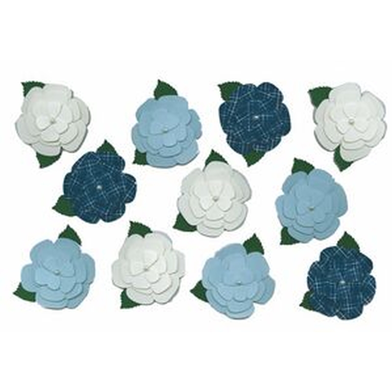 White-Blue Gardenia Stickers
