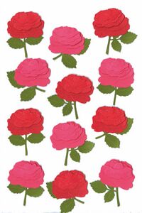 Pink &amp; Red Blooming Rose Sticker