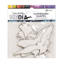 Dina Wakley MEdia Chipboard Shapes - Flying