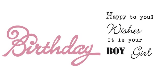 Marianne Designs - Birthday die & stamp set