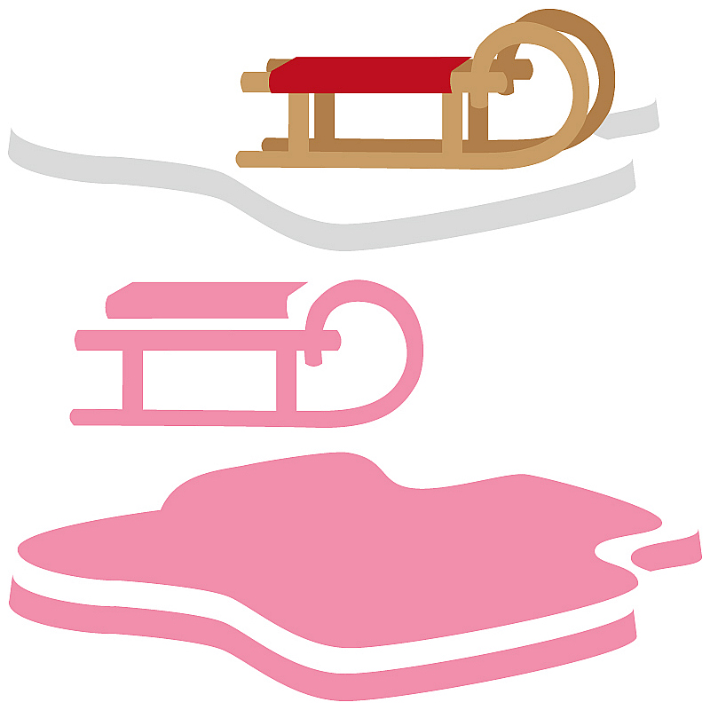 Marianne Designs - Eline's Sleigh and Flow die set