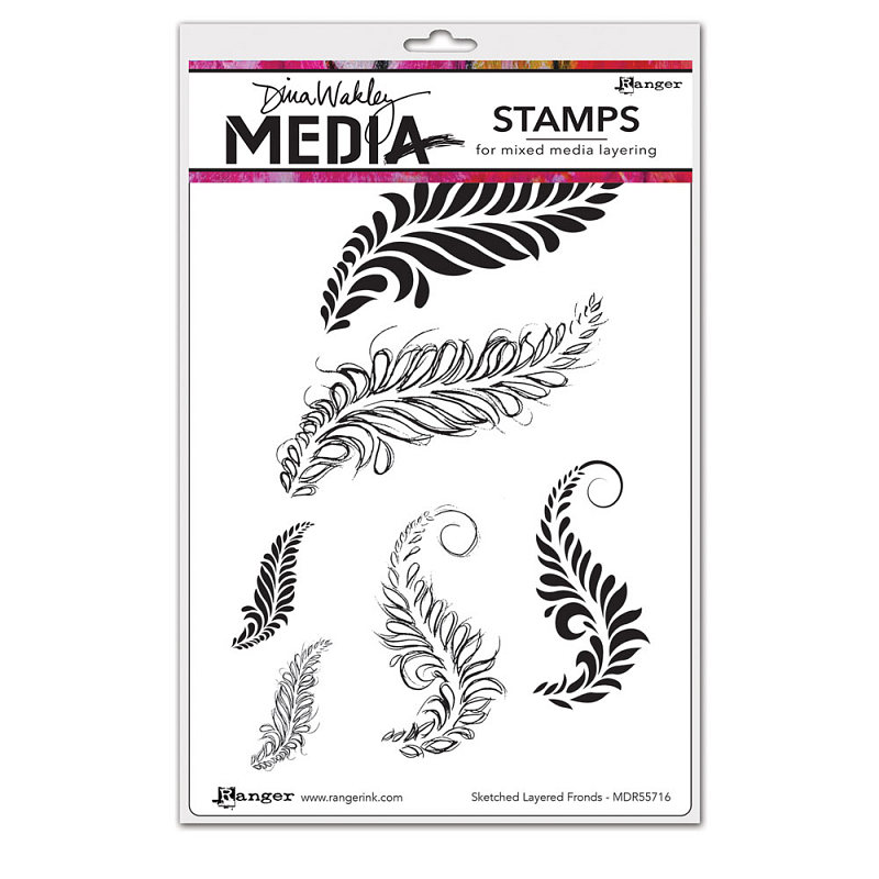 Stamp Sketched Layered Fronds