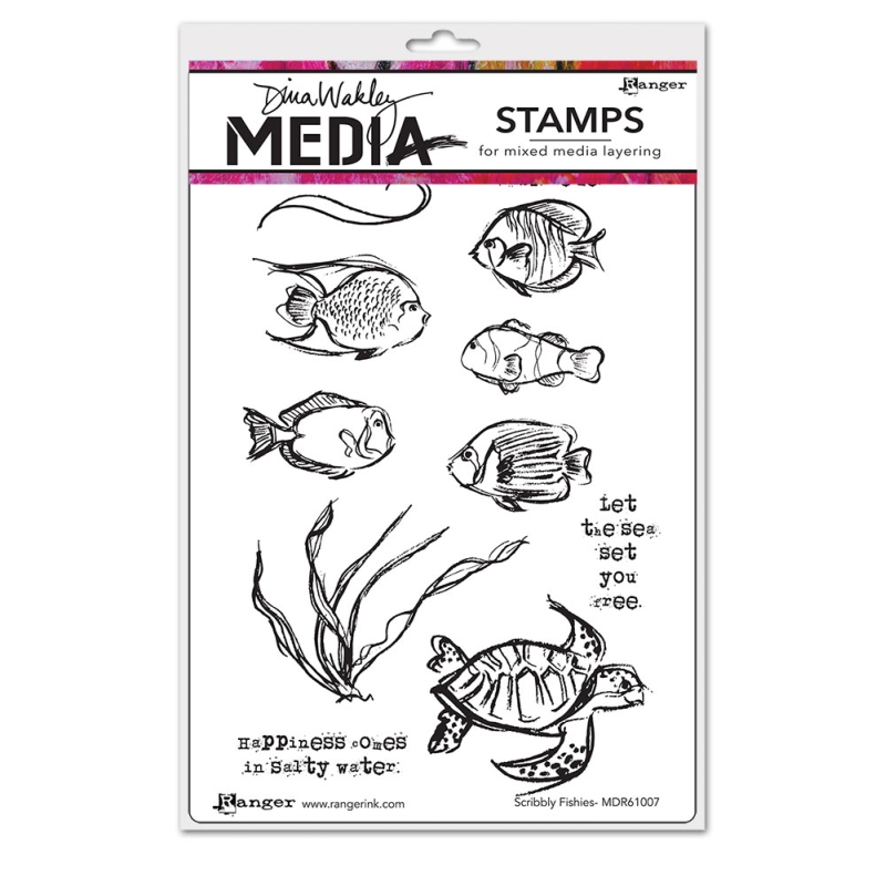 Stamp Scribbly Fishies 