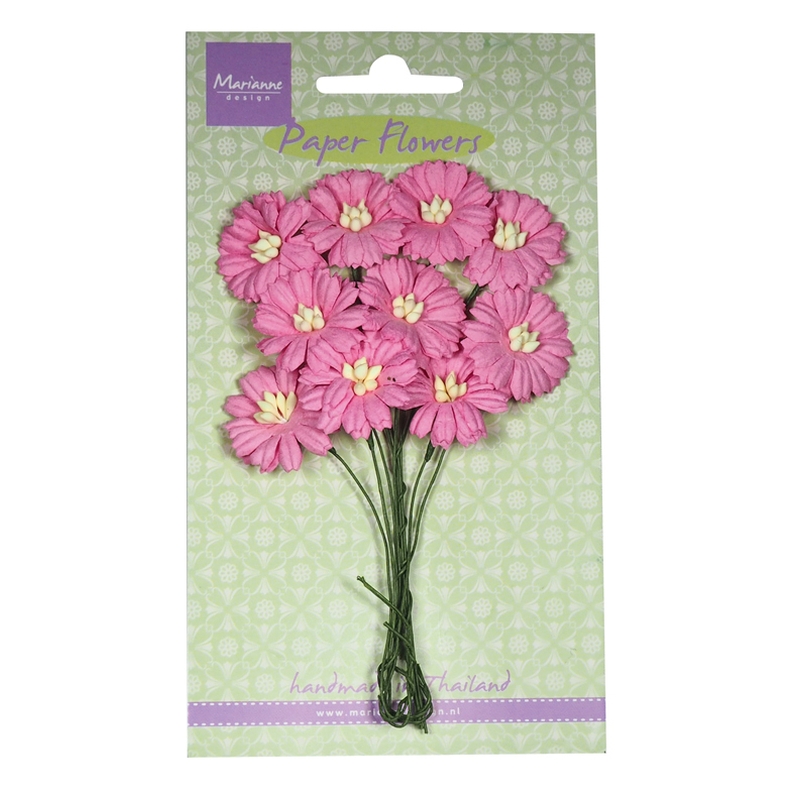 Daisies - Bright Pink Flower Embellishments