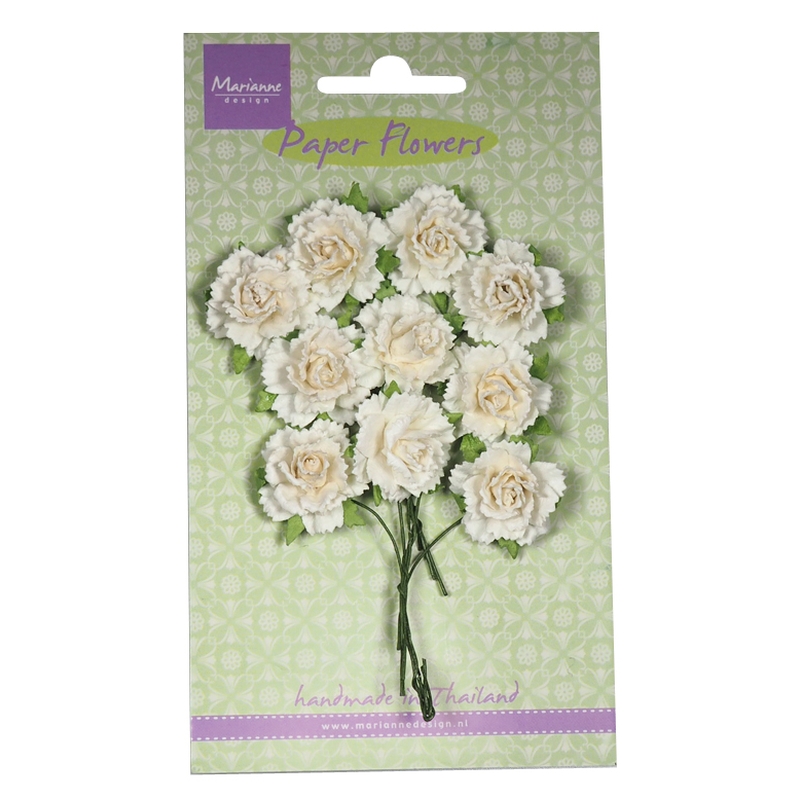 Carnations - White Flower Embellishments
