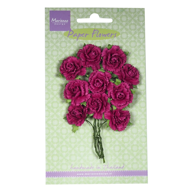 Carnations - Medium Pink Flower Embellishments