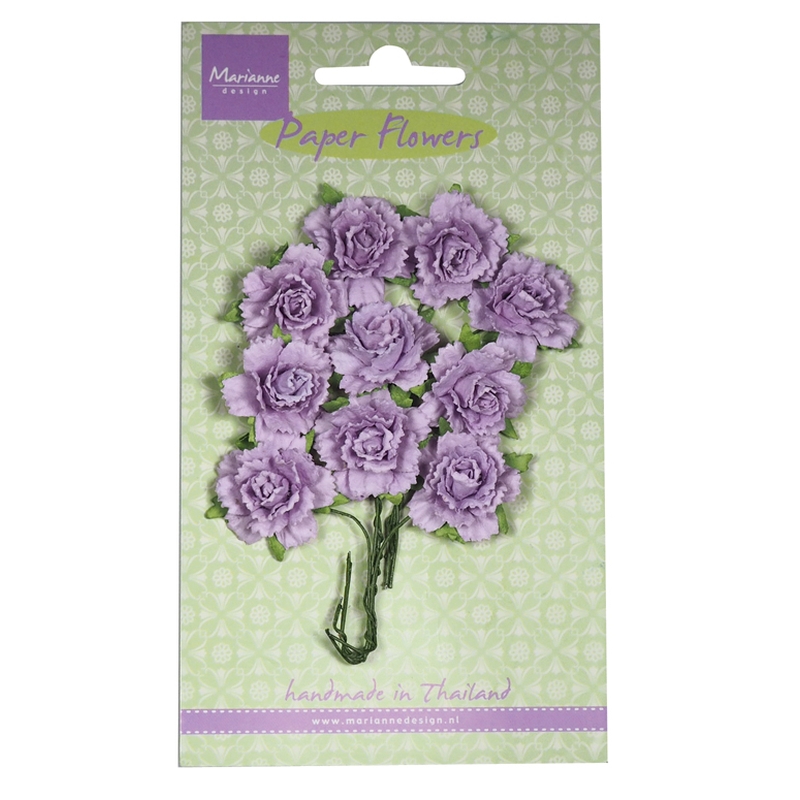 Carnations - Light Lavender Flower Embellishments