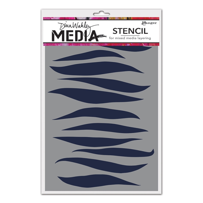 Dina Wakley MEdia Stencil - Gusts