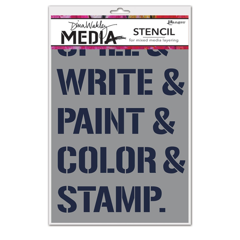 Dina Wakley MEdia Stencil - What We Do