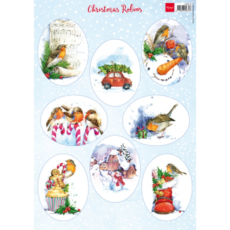 Christmas RobinsSold in Packs of 10 Sheets