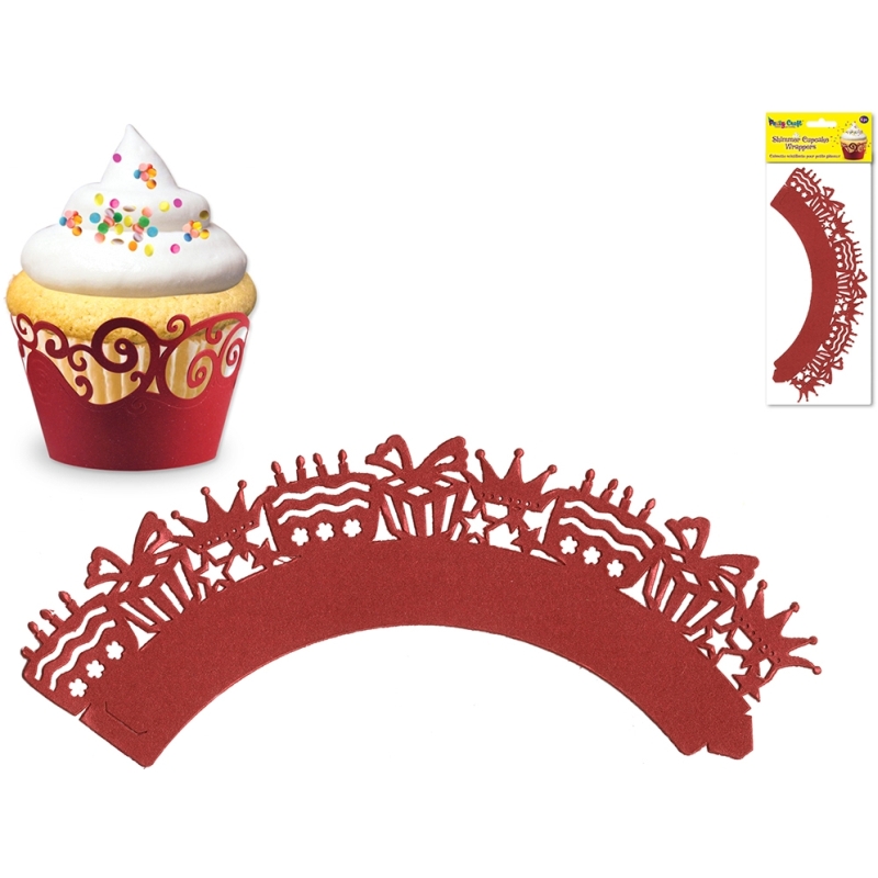 Cupcake Wrappers Red3 x packs of 6