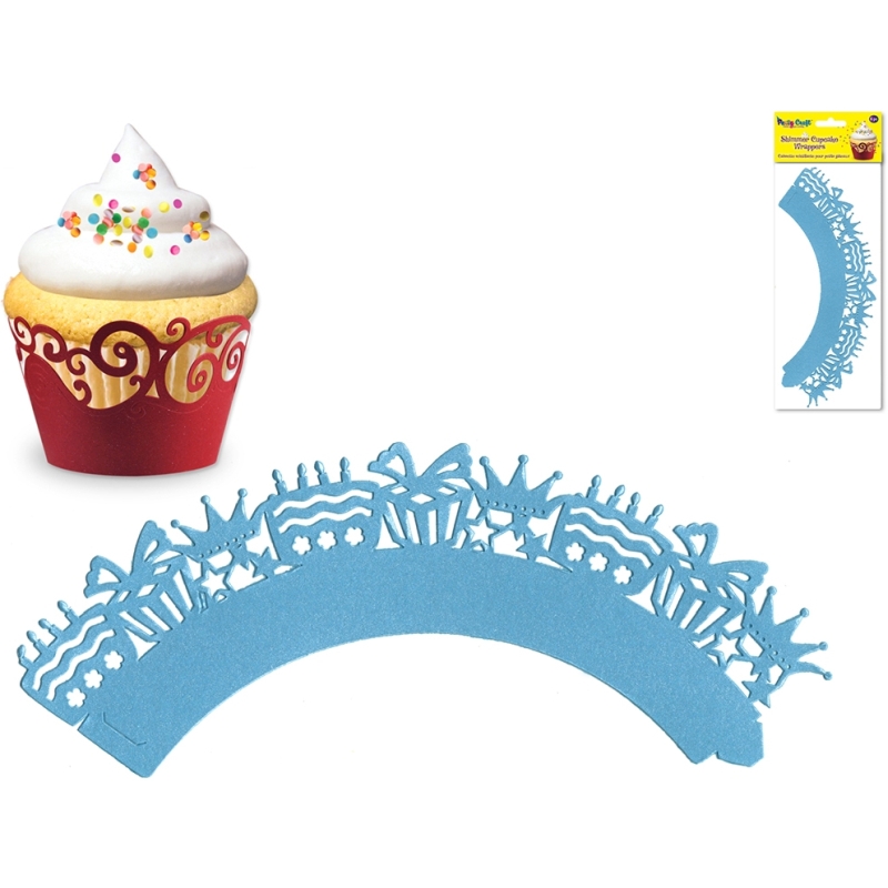 Cupcake Wrappers Blue3 x packs of 6