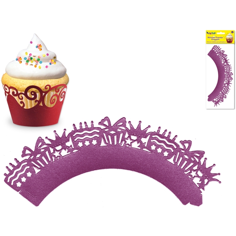 Cupcake Wrappers Purple3 x packs of 6
